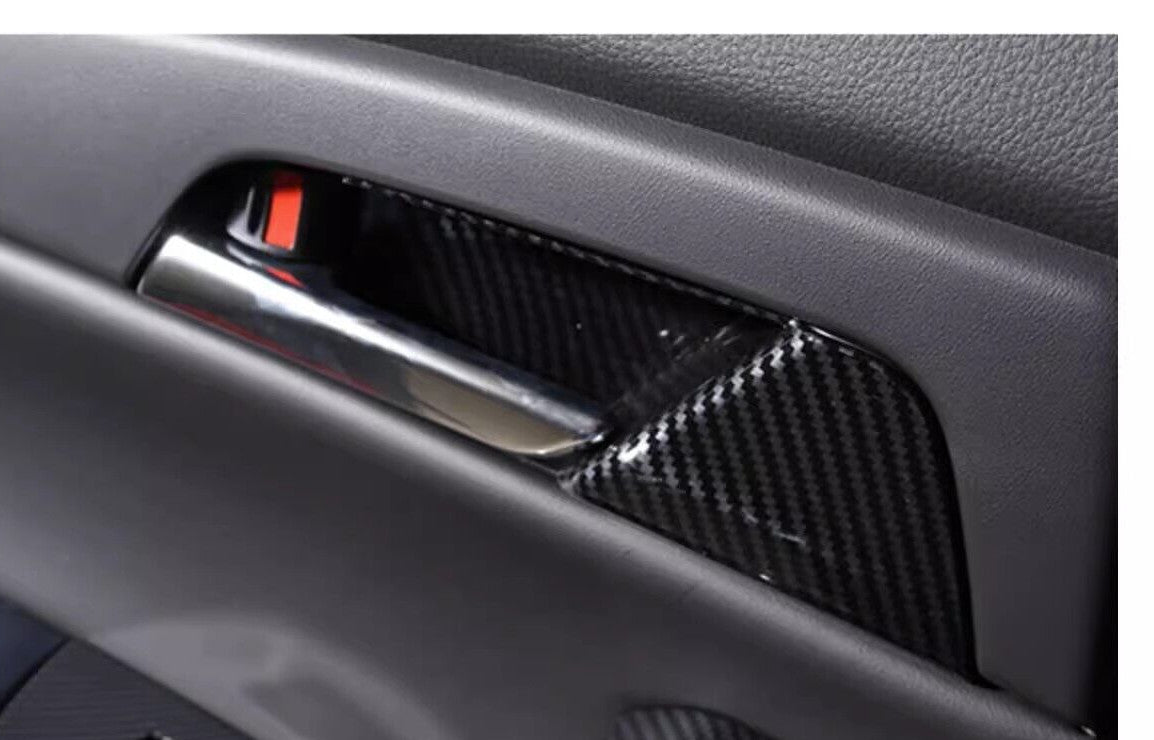 Carbon Fiber Inner Door Handle Covers Trims for Mazda CX-30 2020 Car Aessories