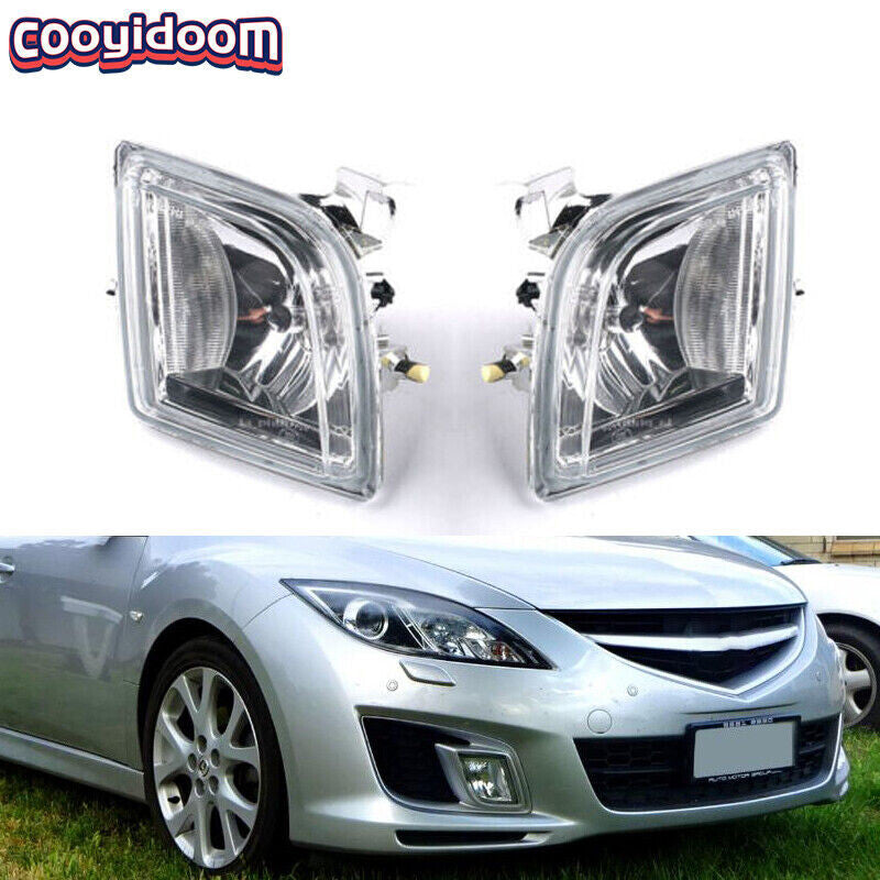 For 2010 for Mazda 6 Front Bumper Fog Lights Fog Lamps With Bulbs LHRH