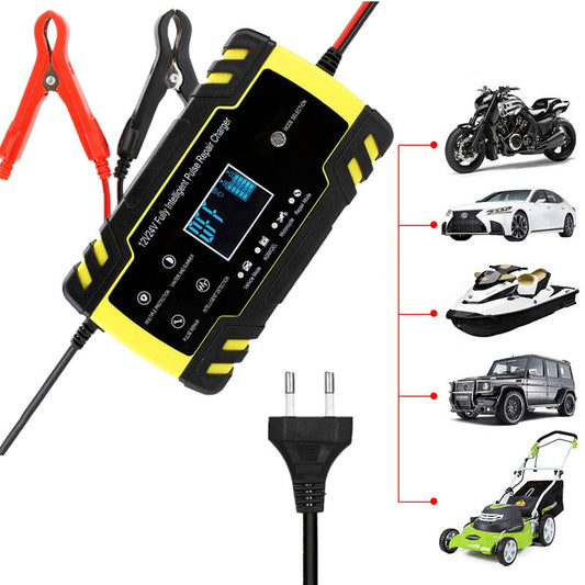 Car Battery Charger Power Pulse Repair Chargering Tool Wet Dry Lead Acid EU Plug