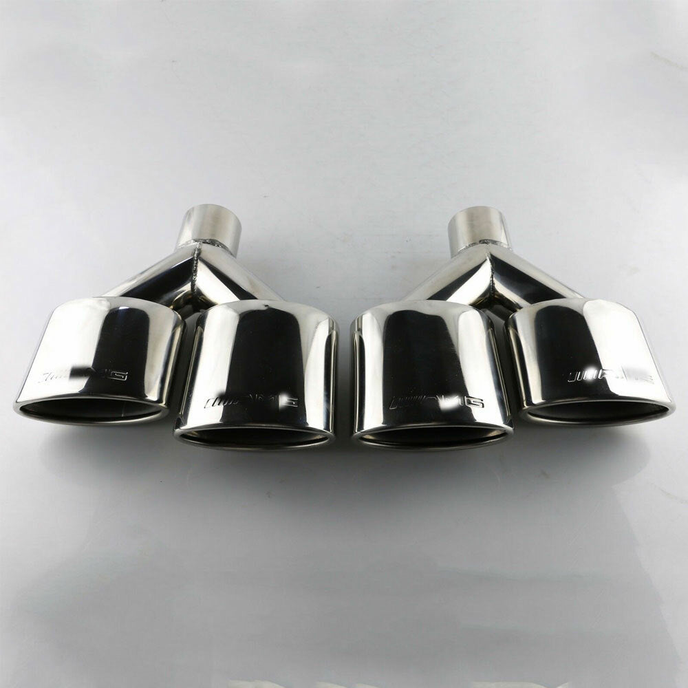 AMG Stainless Oval Exhaust Tips for Mercedes-Benz W204 W203 W211 W214 C-Class JZ