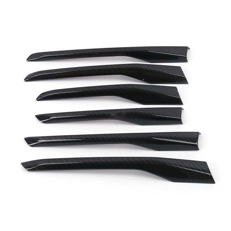 6X Carbon Fiber Style Front Fog Light Trim Cover Strip for Cadillac XT5 2017-24