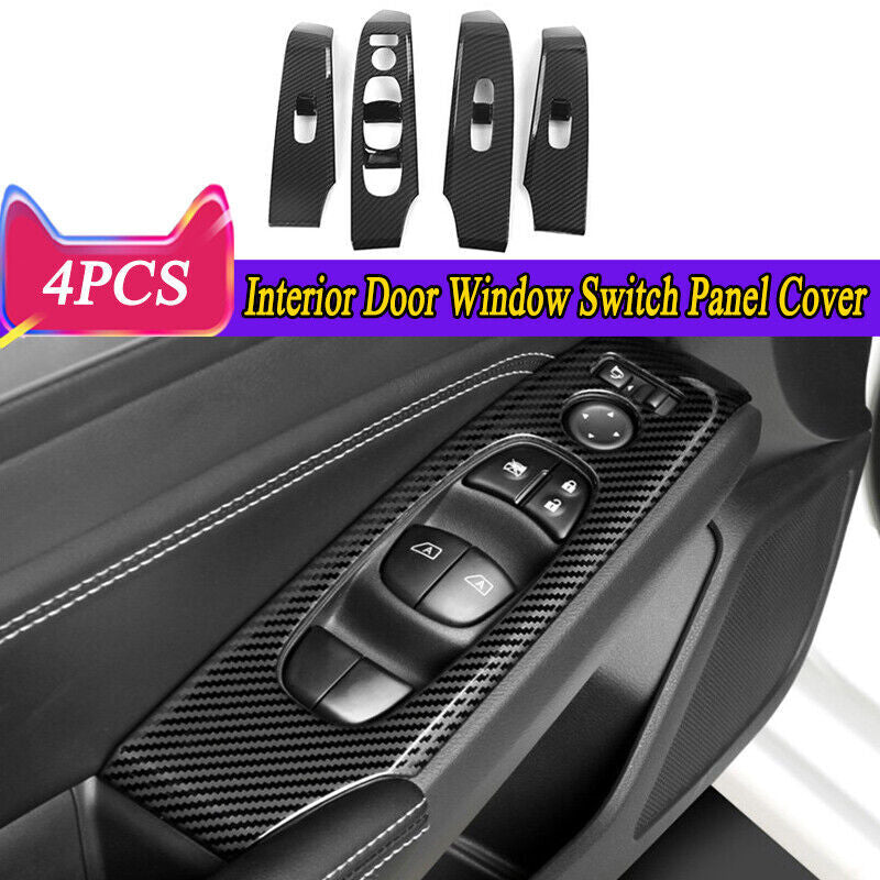 Carbon ABS interior door window switch cover for Nissan Altima 2019-2023