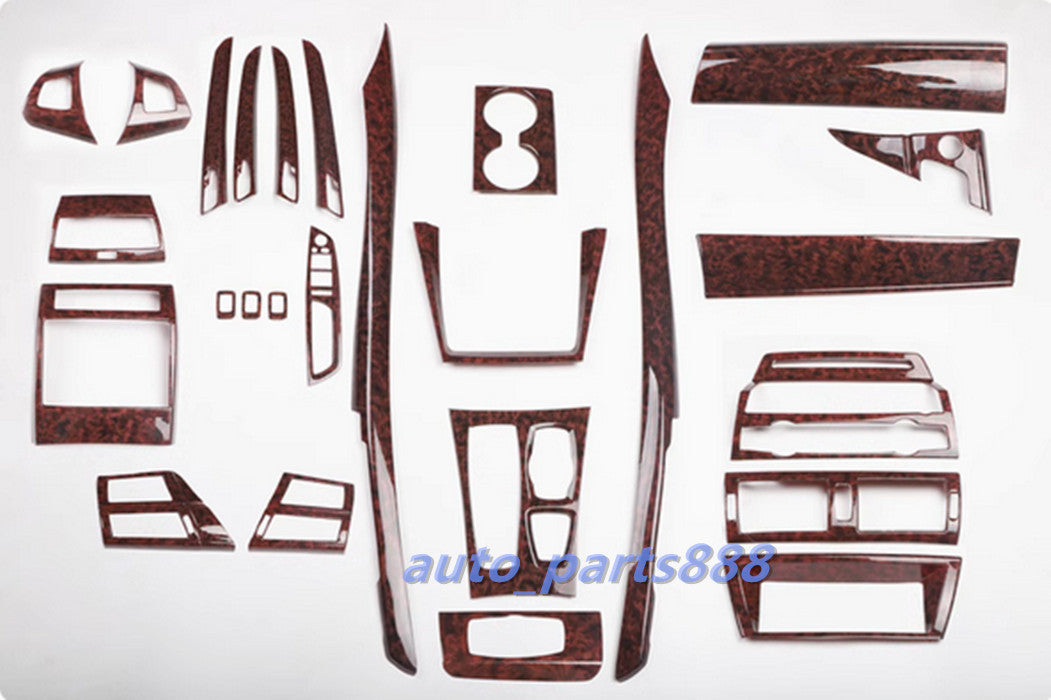 Agate wood grain Full Inner Molding Kit Cover Trim for BMW X5 E70 X6 E71 2008-13