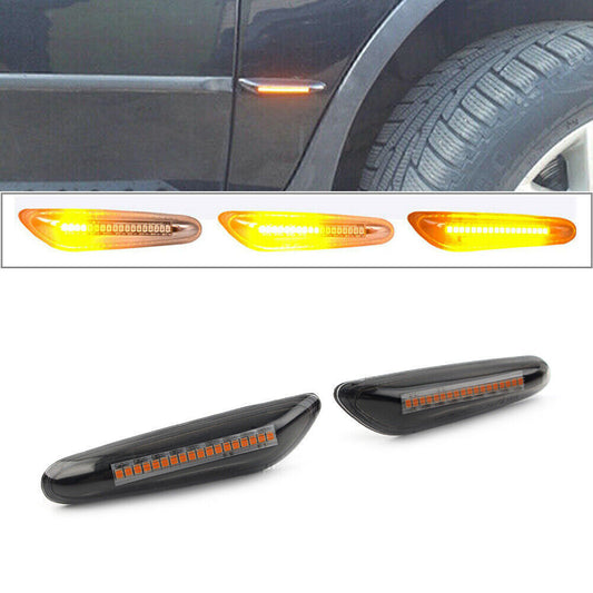 LED Turn Signal Lamps Dynamic Side Markers Light for BMW E90 E91 E92 E60 E82 E46