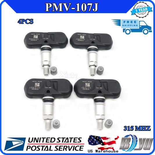 new tire pressure sensor TPMS 42607-33021 for Toyota for Scion and for Lexus PMV-107J (4 pieces)