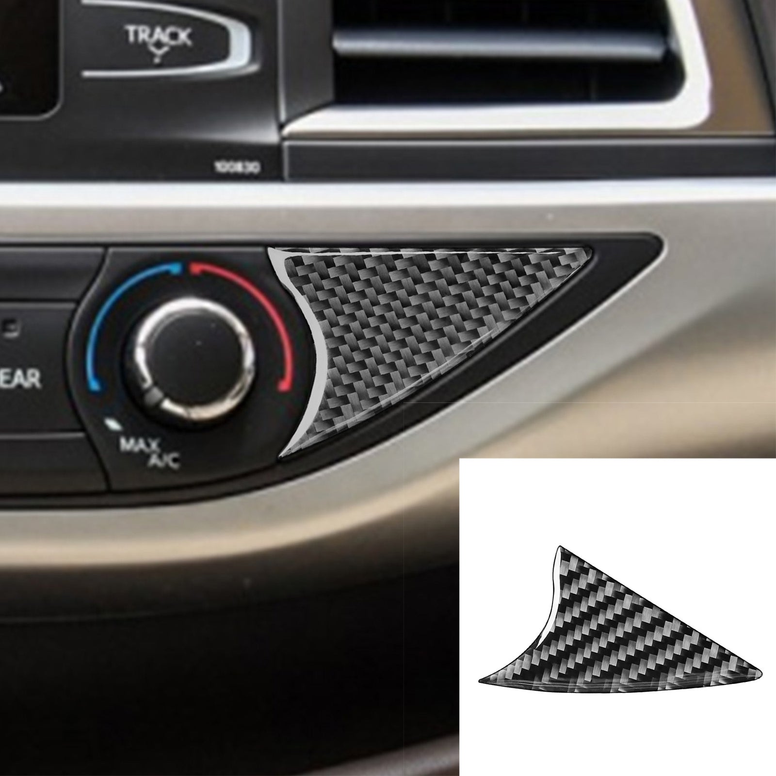 Carbon Fiber Air Conditioner Switch Panel Trim Fit for T@yota Highlander 2014-19