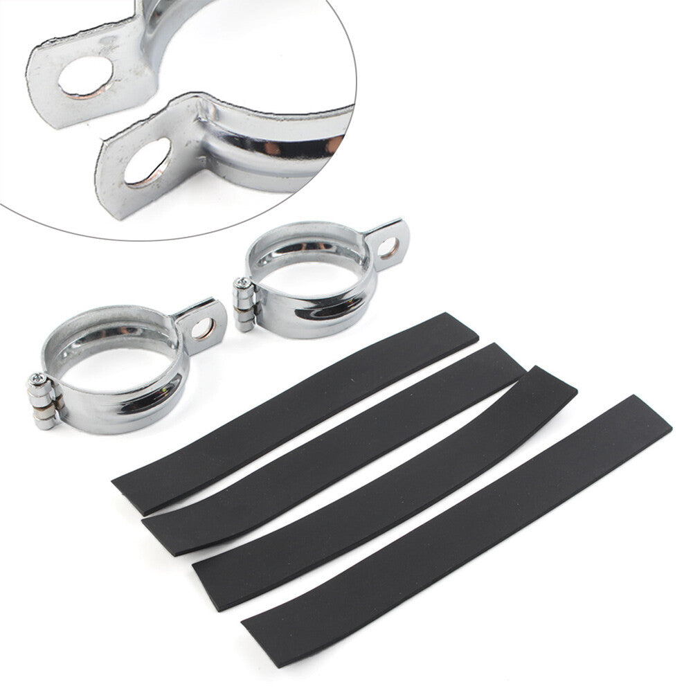 Chrome Motorcycle Front Fork Clamp Turn Signal Light Mount Bracket Holder M10