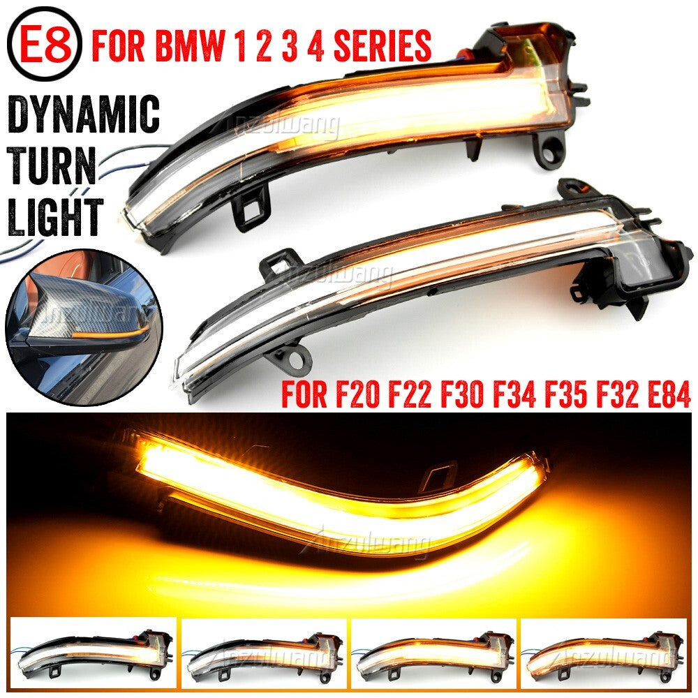 Dynamic LED Wing Mirror Indicator Turn Signal Light for BMW F30 F22 F23 F34 GT