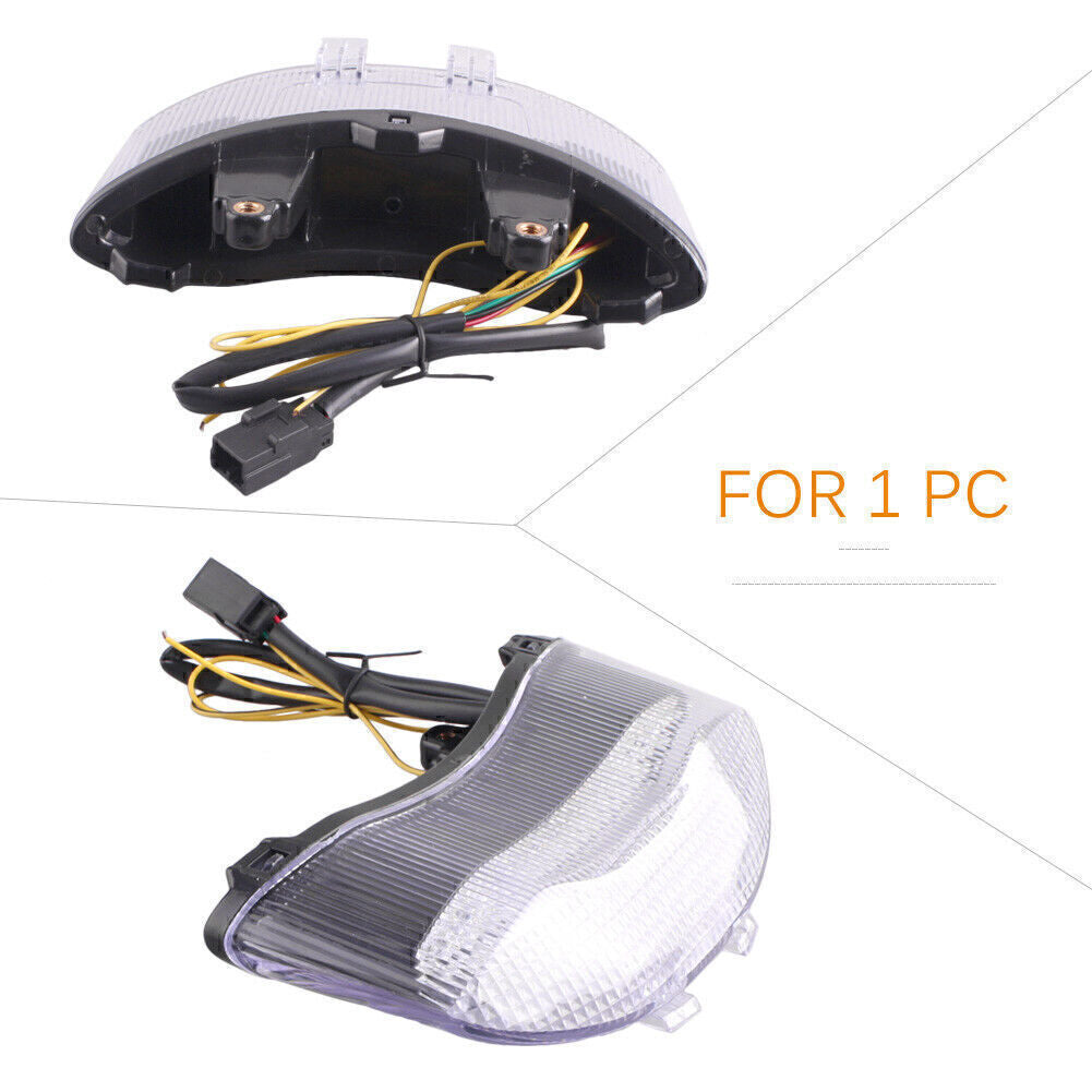 Clear LED Tail Light Integrated Turn Signals Fit Daytona 675 05-10