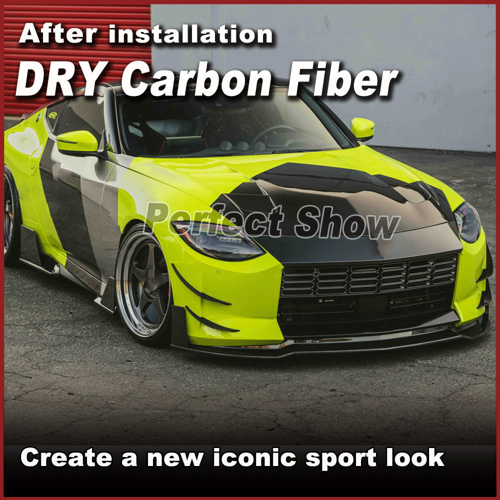 for Nissan Z 400Z Z34 2023UP DRY CARBON Side Skirts Extension Lip Panel Spoiler