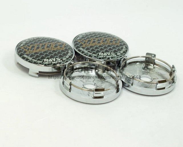 4x60mm Volk Racing Badge Wheel Center Cap Hub Cap Edge Cap Badge Chrome Plating
