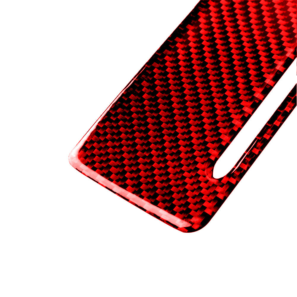 for Audi for A4 2017-2019 Red Carbon Fiber Rear Ashtry Panel Decorative Cover Trim