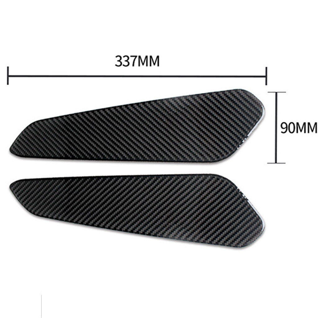 2Pcs Carbon Fiber Gear Shift Panel Side Cover Trim for Porsche Macan 2014-2019