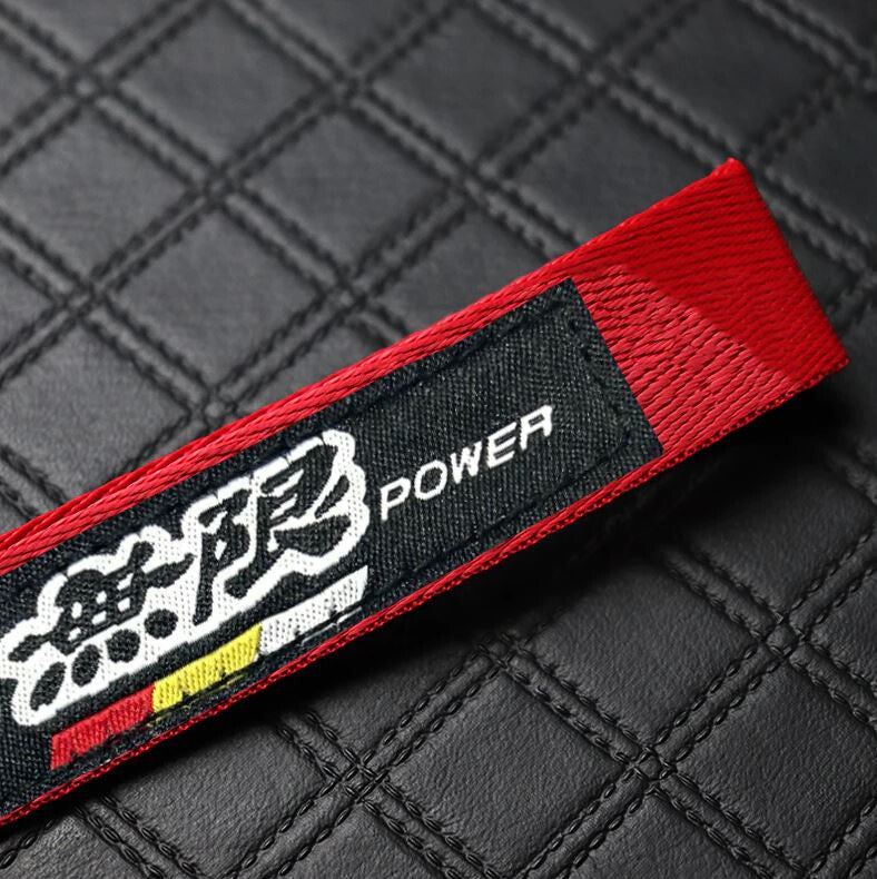 Car keychain metal key ring badge lanyard red and black Mugan suitable for Toyota