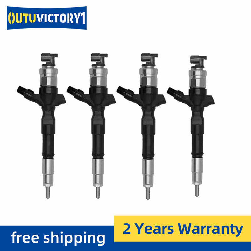 4X 23670-30400 DIESEL FUEL INJECTOR for TOYOTA HILUX KUN26R/KUN26L 1KD-FTV 2009