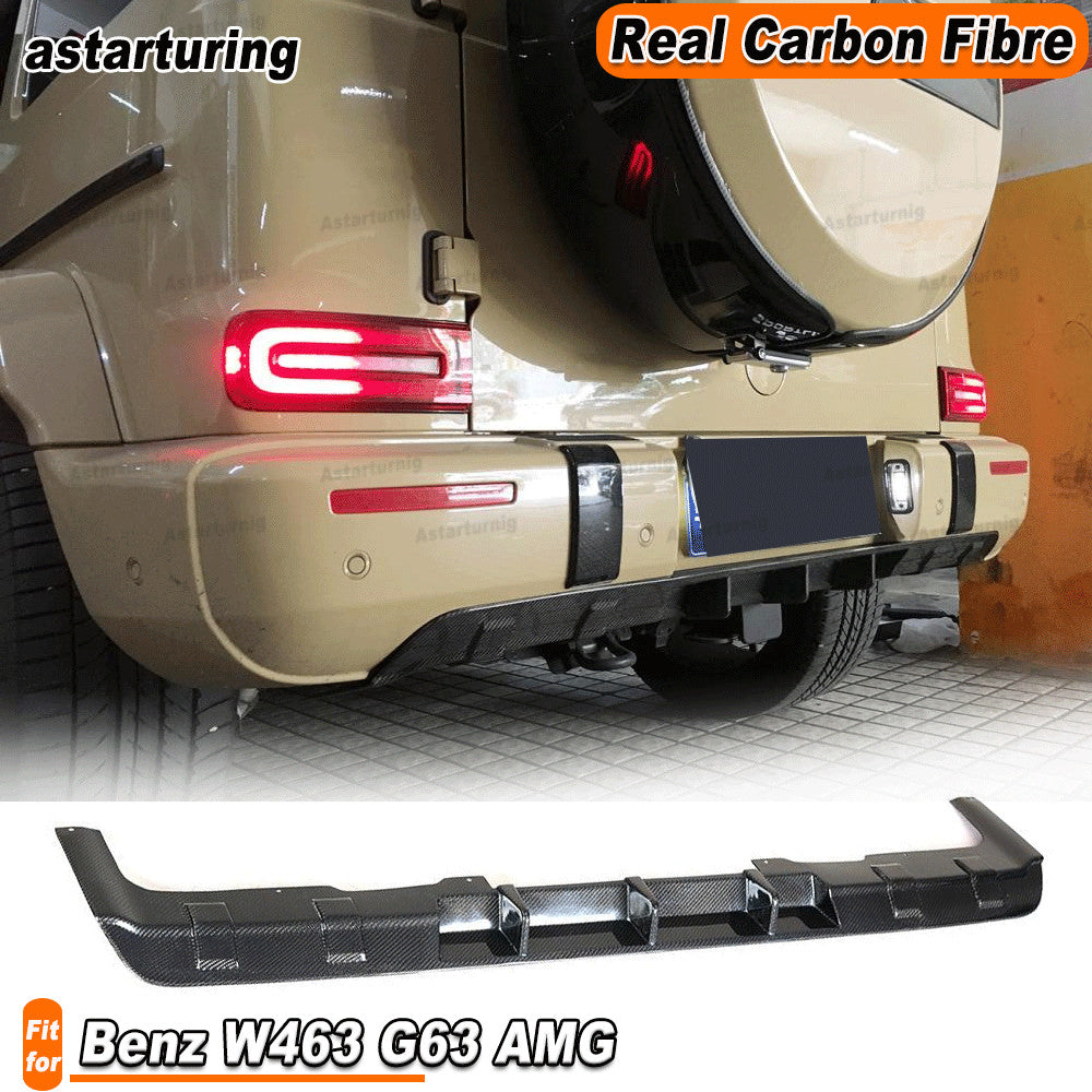 Fit for Mercedes-Benz W463 G63 2019-20 REAL CARBON Rear Bumper Diffuser Lip
