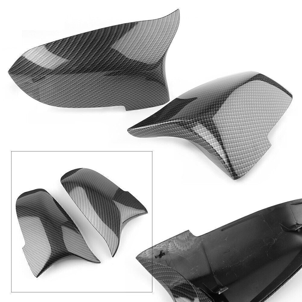 ABS Carbon Fiber Side Rearview Mirror Cover Trim Fit for BMW F10 F11 F01 2014-2016