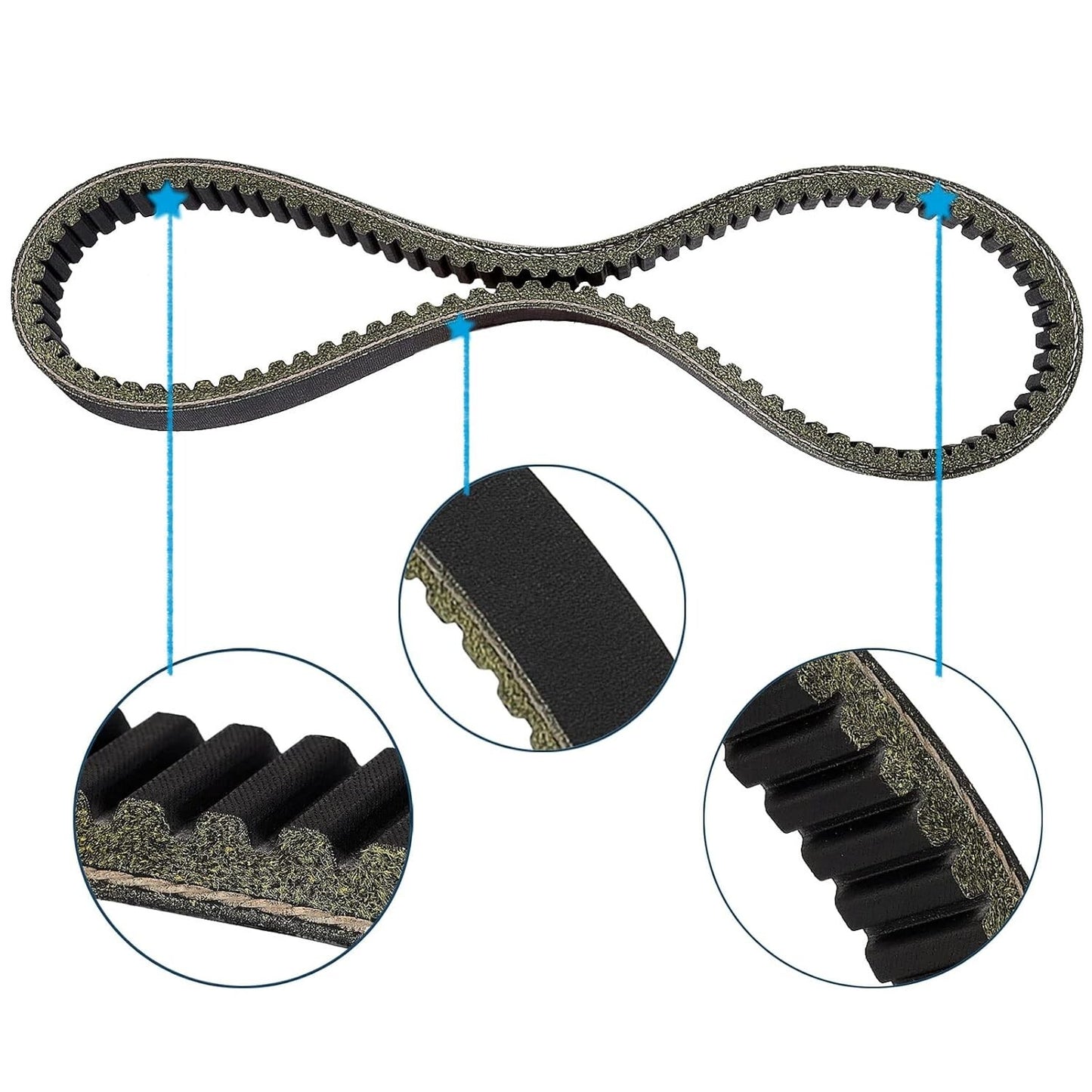 for Golf Cart Drive Belt for Yamaha G2 G5 G8 G9 G11 G14 G16 G22, Clutch Drive Belt