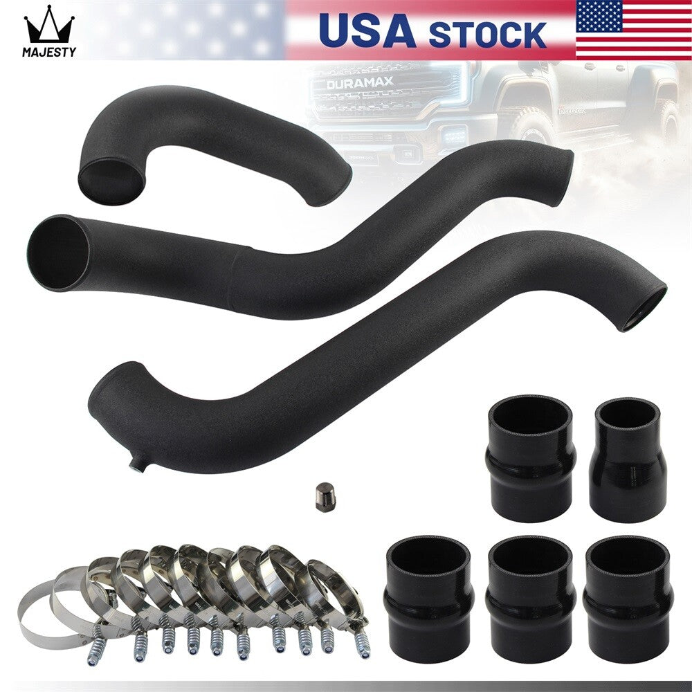 Aluminum Intercooler Pipe Boot Kit For 2011-2016 for GMC for CHEVY 6.6 6.6L LML Duramax