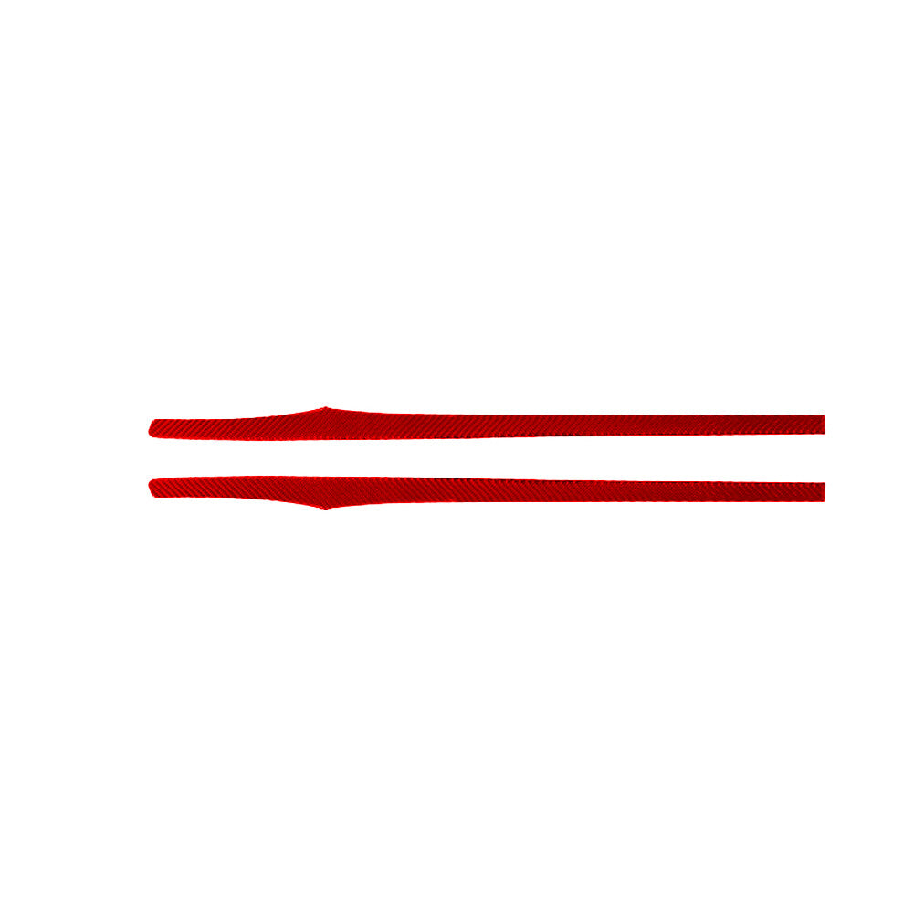 2Pcs Red Carbon Fiber Door Panel Strips Cover Trim for Porsche 718 2016-2022