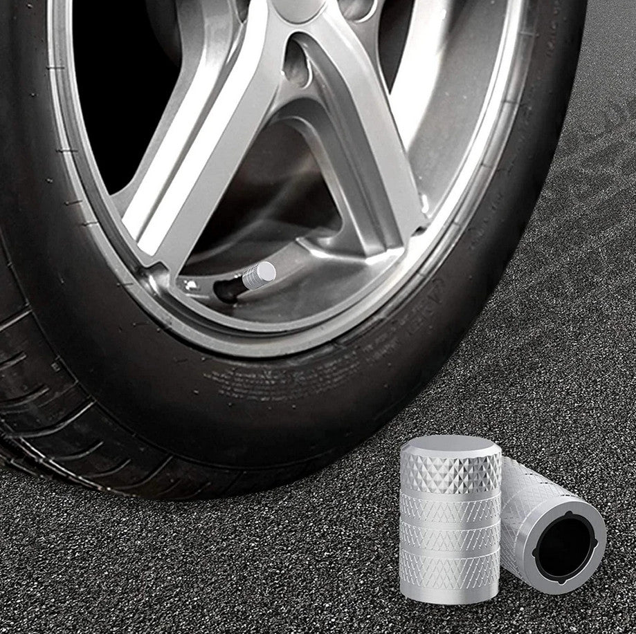 4-piece universal black tire valve cover rod air dust cover for Peugeot