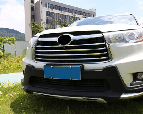 Mesh Grille Chrome Front Center Grill Strip Fit for Toyota Highlander 2014-2016