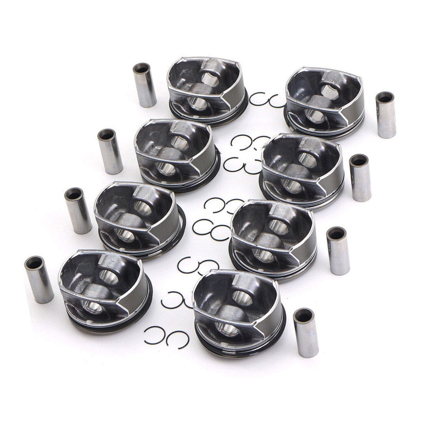 8x Pistons  Rings Kit Fits for Cayenne for Panamera S 4S GTS 9PA 970 92A 4.8L V8