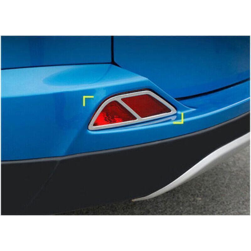 Fit for Toyota RAV4 2016-2018 Chrome Silver Rear Bumper Fog light Frame Trims