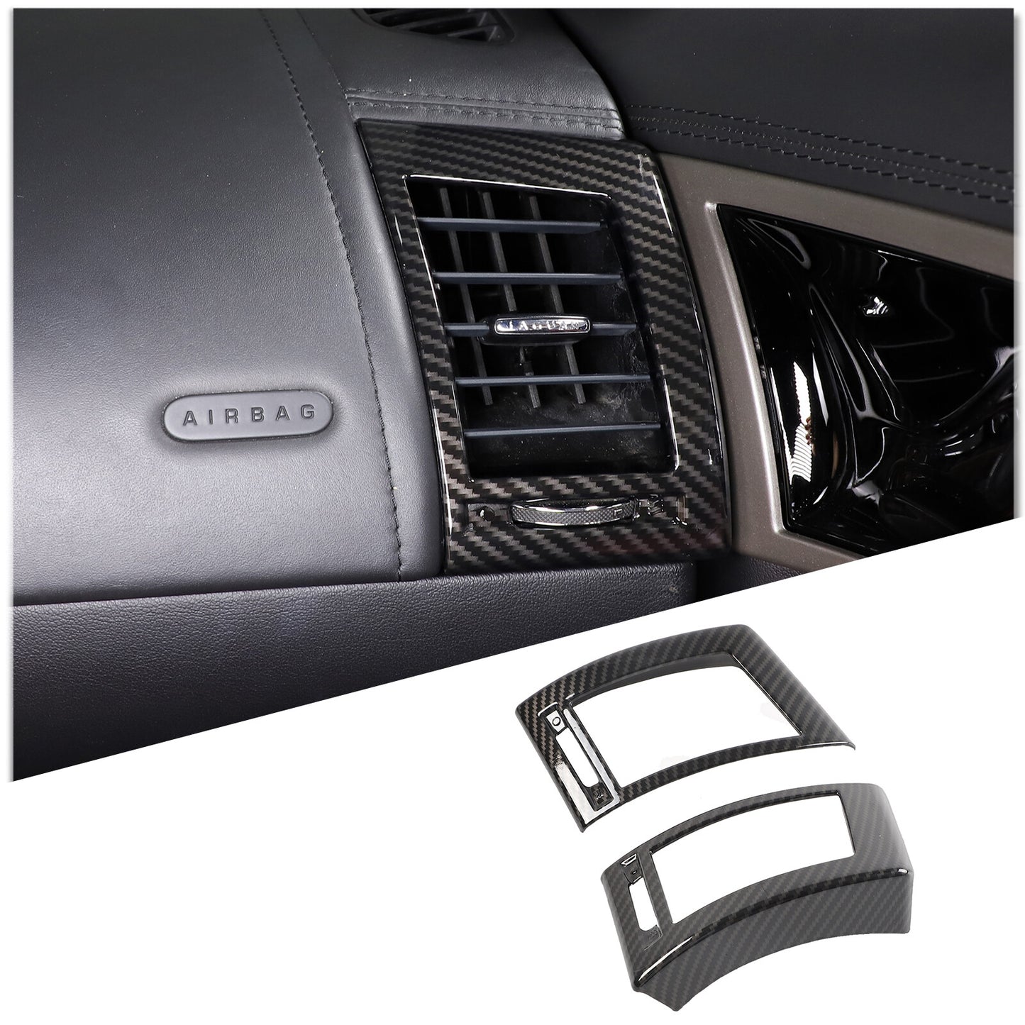 2-Pack Red ABS Rear Door Cupholder Panel Cover Trim for Honda Pilot 2015-2021 USA