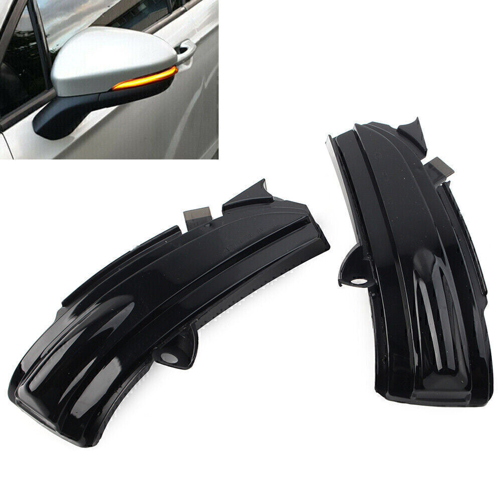 2x Dynamic LED Smoke Turn Signal Light Mirror Indicator Fit for Ford Mondeo 14-2018
