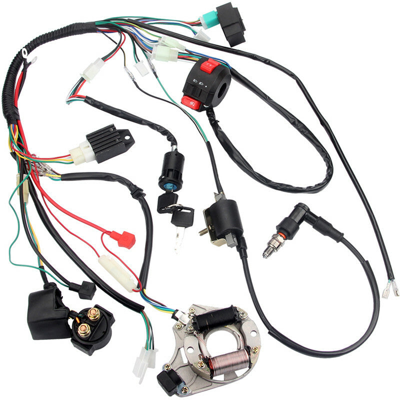Motorcycle ATV CDI Wire Harness Stator Assembly Wiring For 50cc 70cc 90cc 110cc