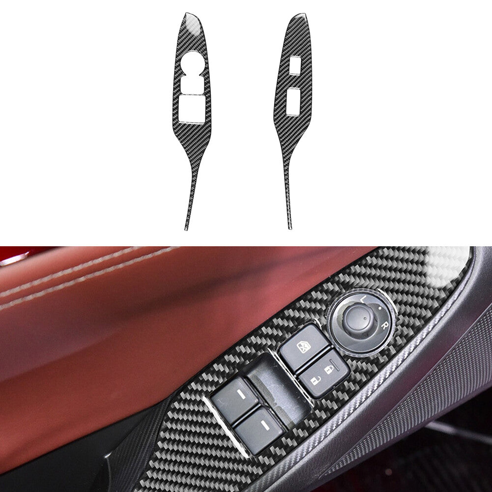 for Mazda MX-5 Carbon Interior High-end Door Window Lift Switch Panel Cover Trim