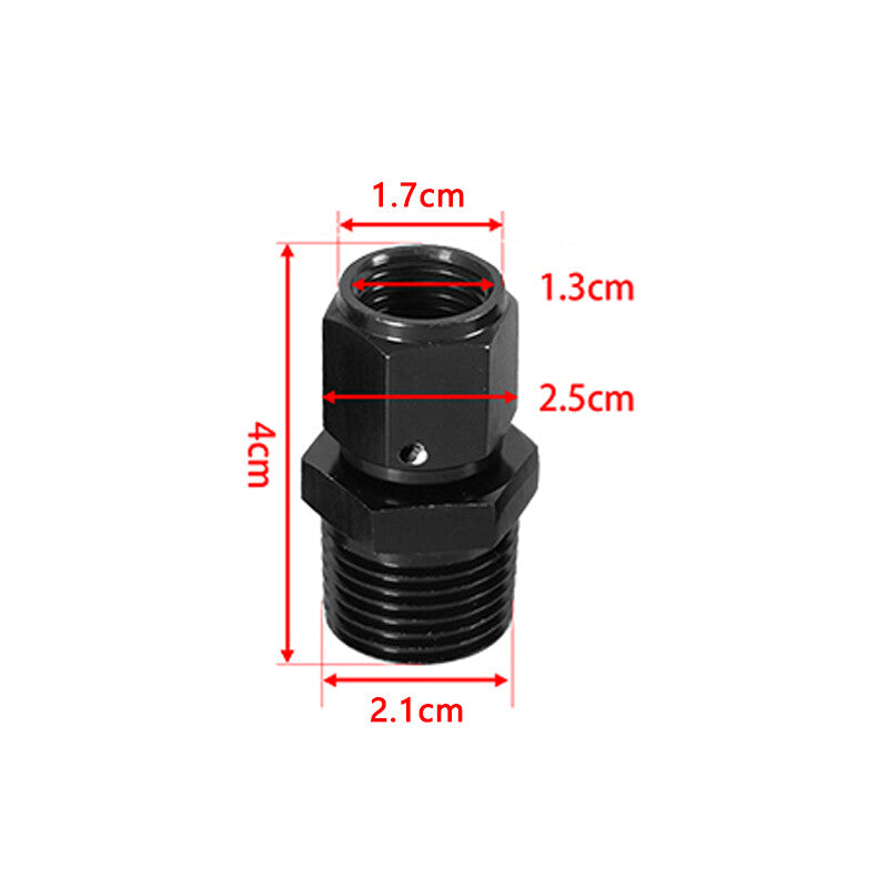 6AN AN6 Female Flare to 1/4NPT Male Straight Swivel Adapter Fitting Aluminum