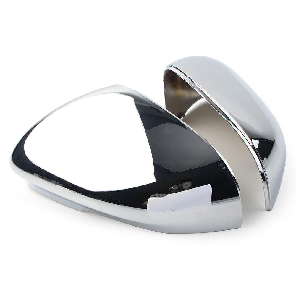 1Pair Rear Side View Mirror Cover Cap Chrome fit for Jaguar XF XFR XFR-S XJ