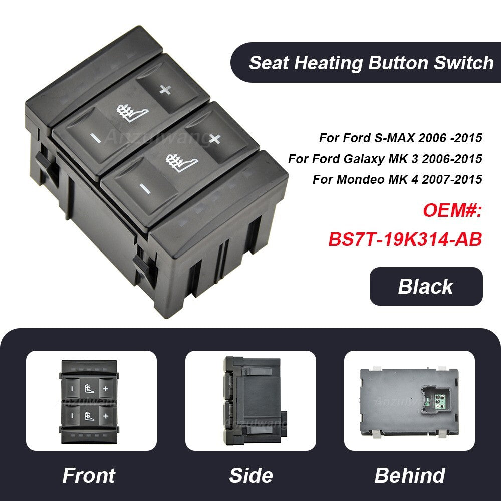 for Seat Heating Button Control Switch for Ford S-MAX 2006 -2015 Galaxy MK 3 2006