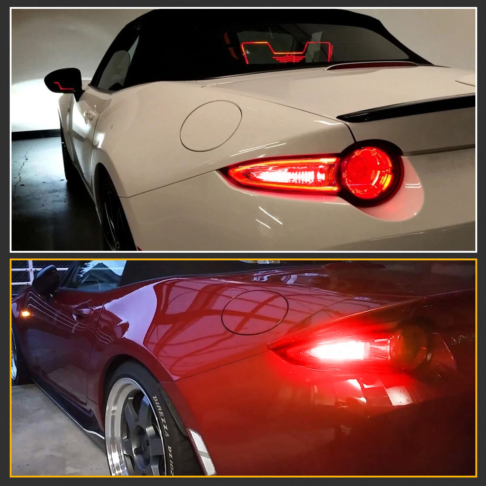 Red LED sequential turn signal lights flashing are applicable to 2016 and previous for Mazda Miata MX-5 ND