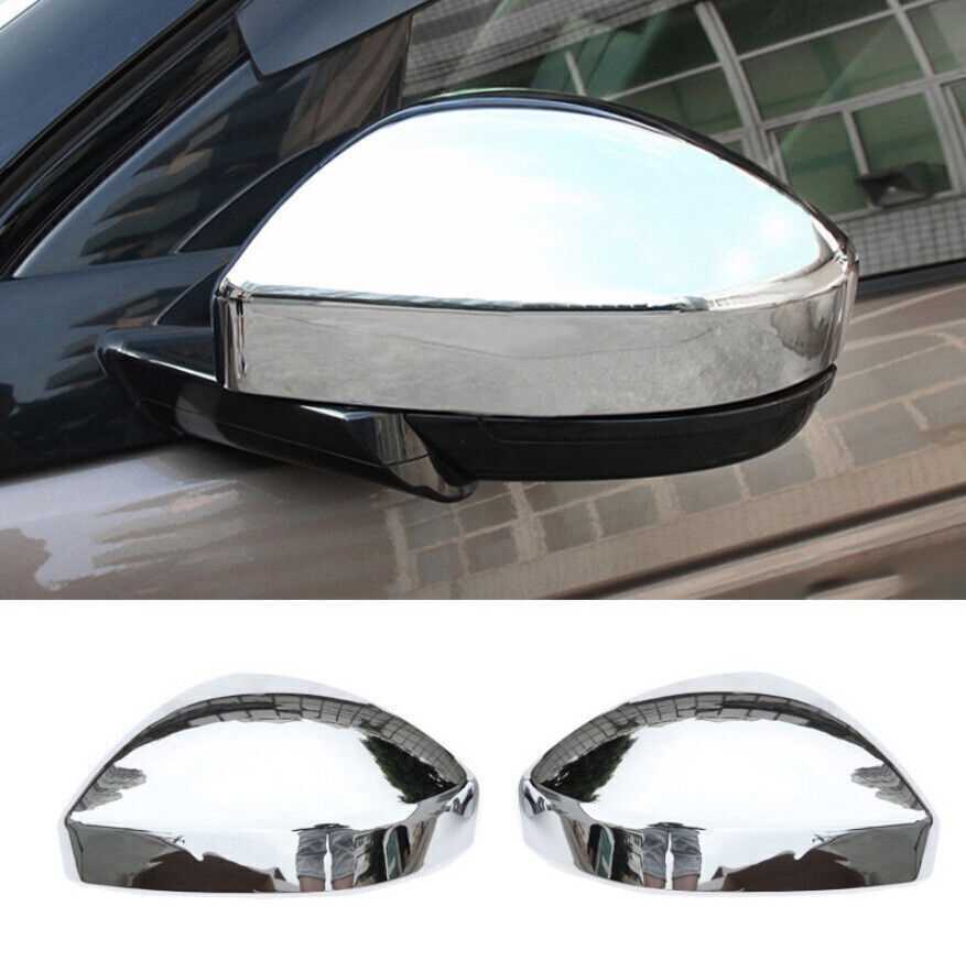 Fit For LR Discovery Sport 2015-19 ABS Chrome Rear View Mirror Cap Cover Trim 2P