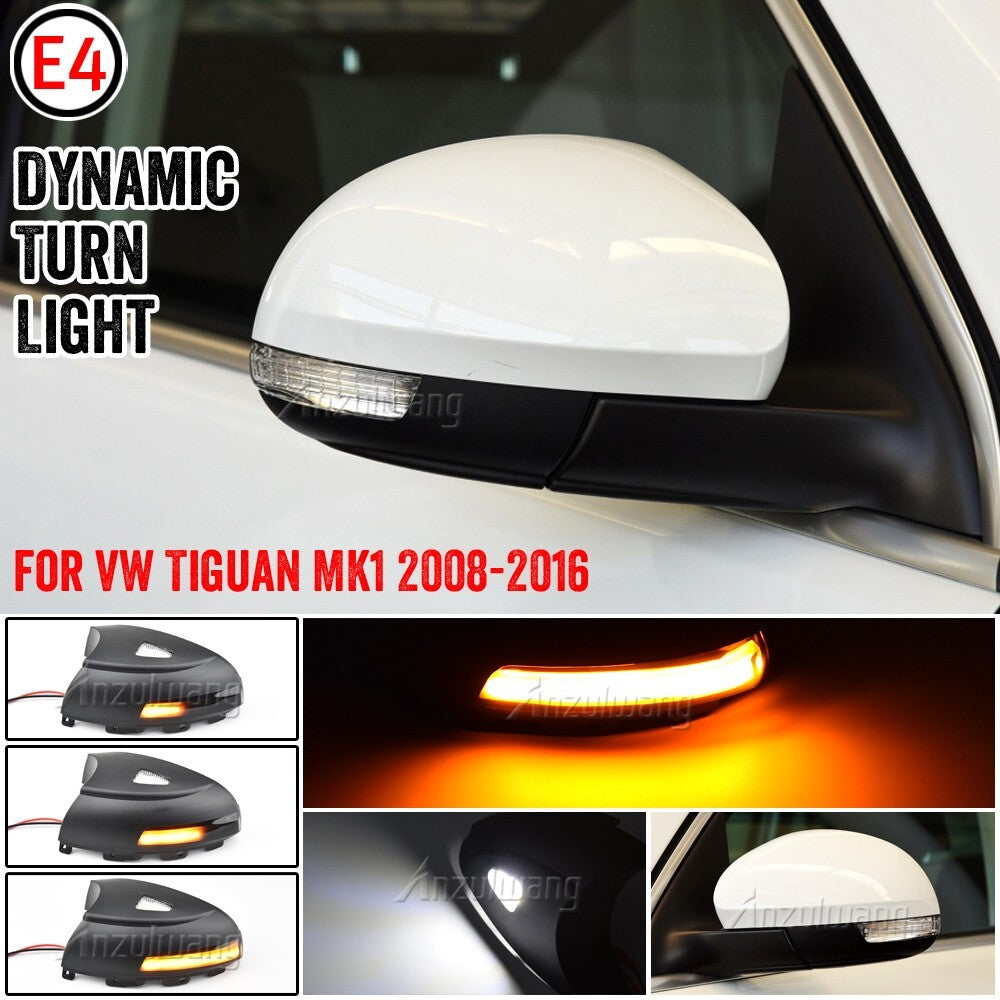 Dynamic Side Turn Signal Light for Volkswagen for VW for Tiguan MK1 2008-2016