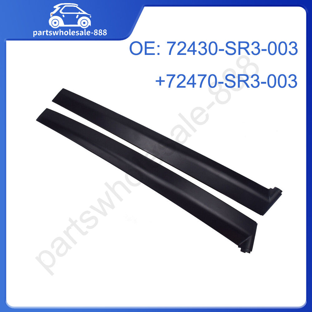 Two-piece side pillar trim for 1991-1995 for Honda for Civic 1.5L and 1.6L models.