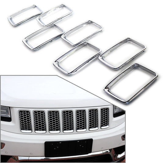 Front Grille Grill Inserted Ring Trim Cover for Jeep Grand Cherokee 2014-2016 US