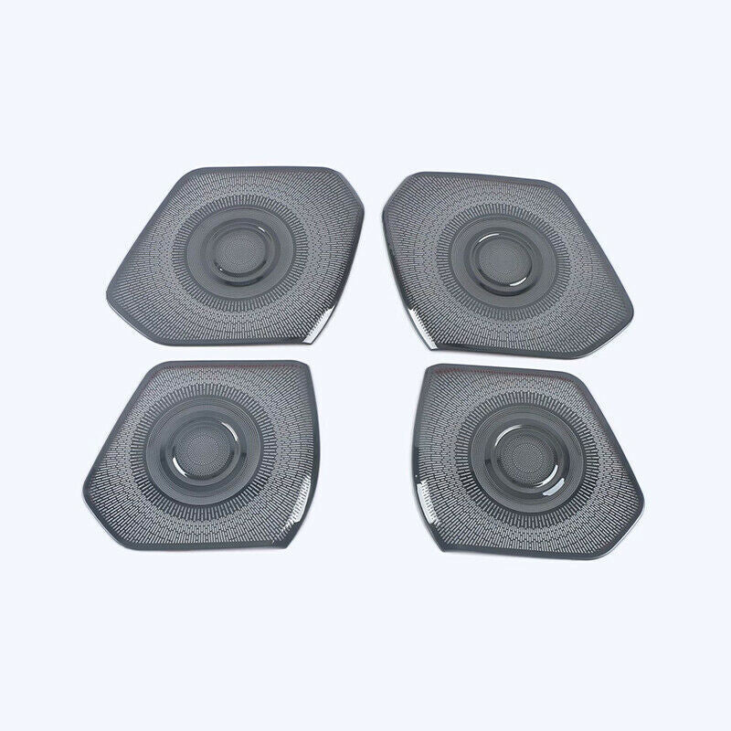 for Toyota Highlander 2020-2023 Black Steel Inner Door Horn Speaker Cover Trim