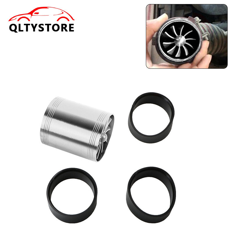 Car Air Intake Turbonator Double Fan Universal Turbine Gas Fuel Saver Turbo