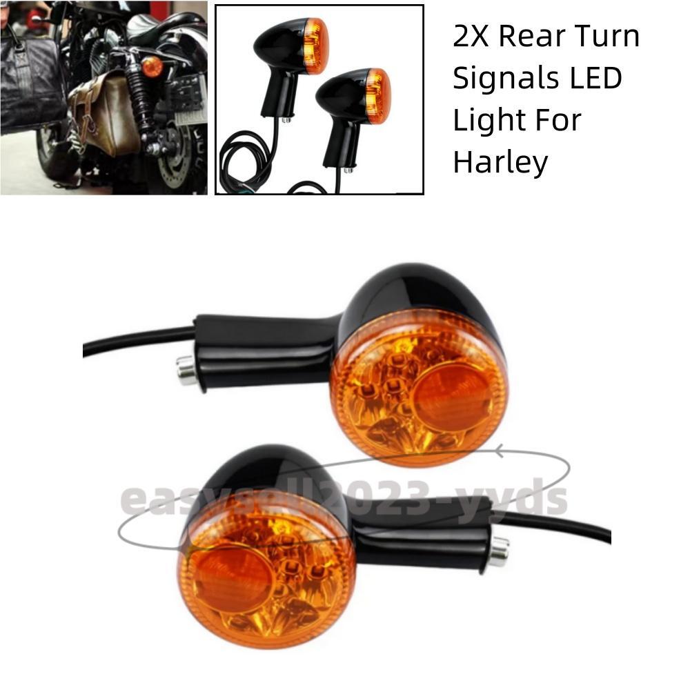 Amber LED Rear Turn Signals Light Brake Light for Harley Sportster 883 1992-2019