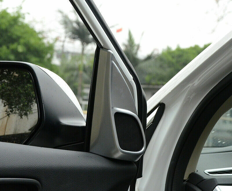 A Post Speaker Frame Cover Trim 2PCS for Honda CRV CR-V 2012-2016 Matte Silver
