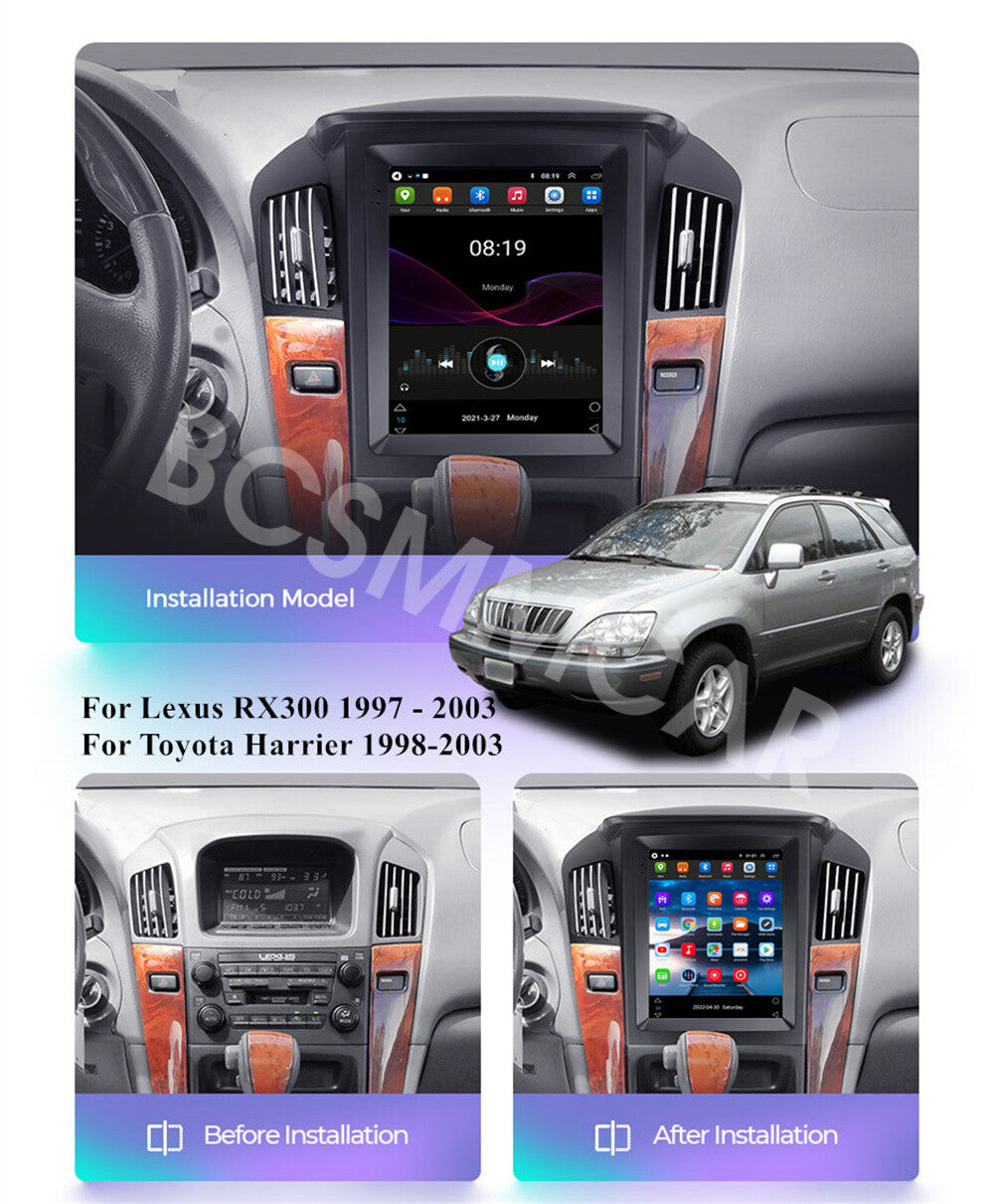 Android 14 Car Stereo Radio GPS WiFi Bluetooth Fit For 1997-2003 for Lexus RX300