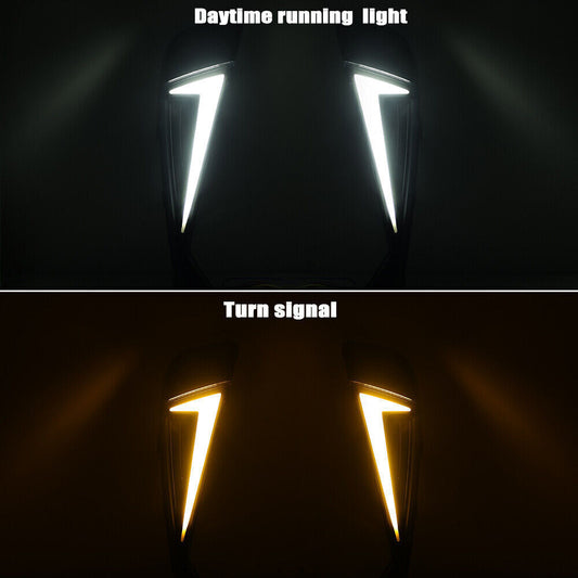 1. Dual LED fog lights, daytime running lights, and turn signals applicable to for Toyota CHR 2020-2023.