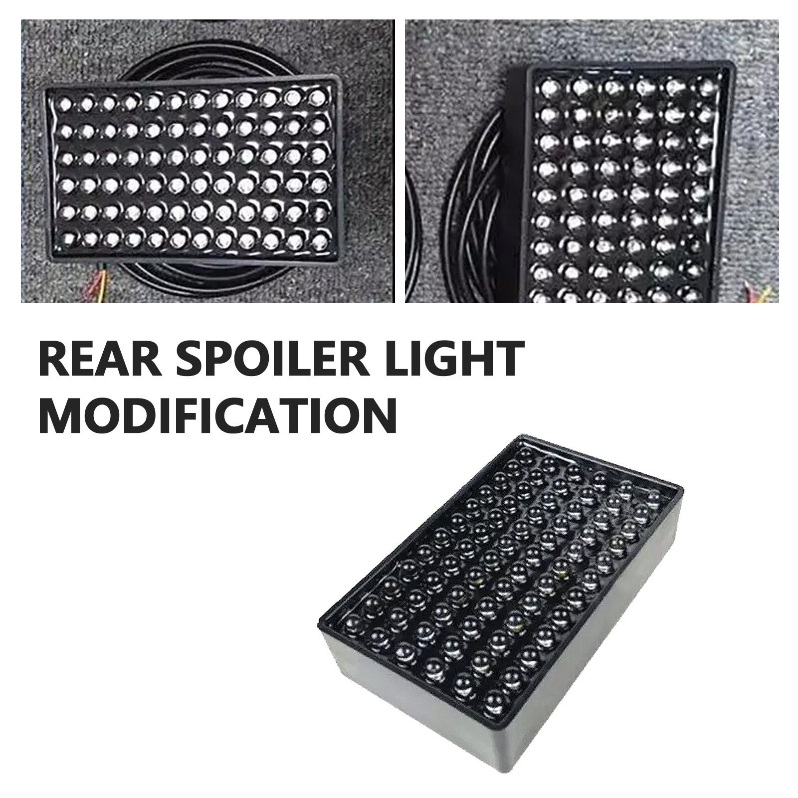 F1 Style 72 LED Rear 3rd Third Strobe Flashing Tail Brake Stop Light Universal