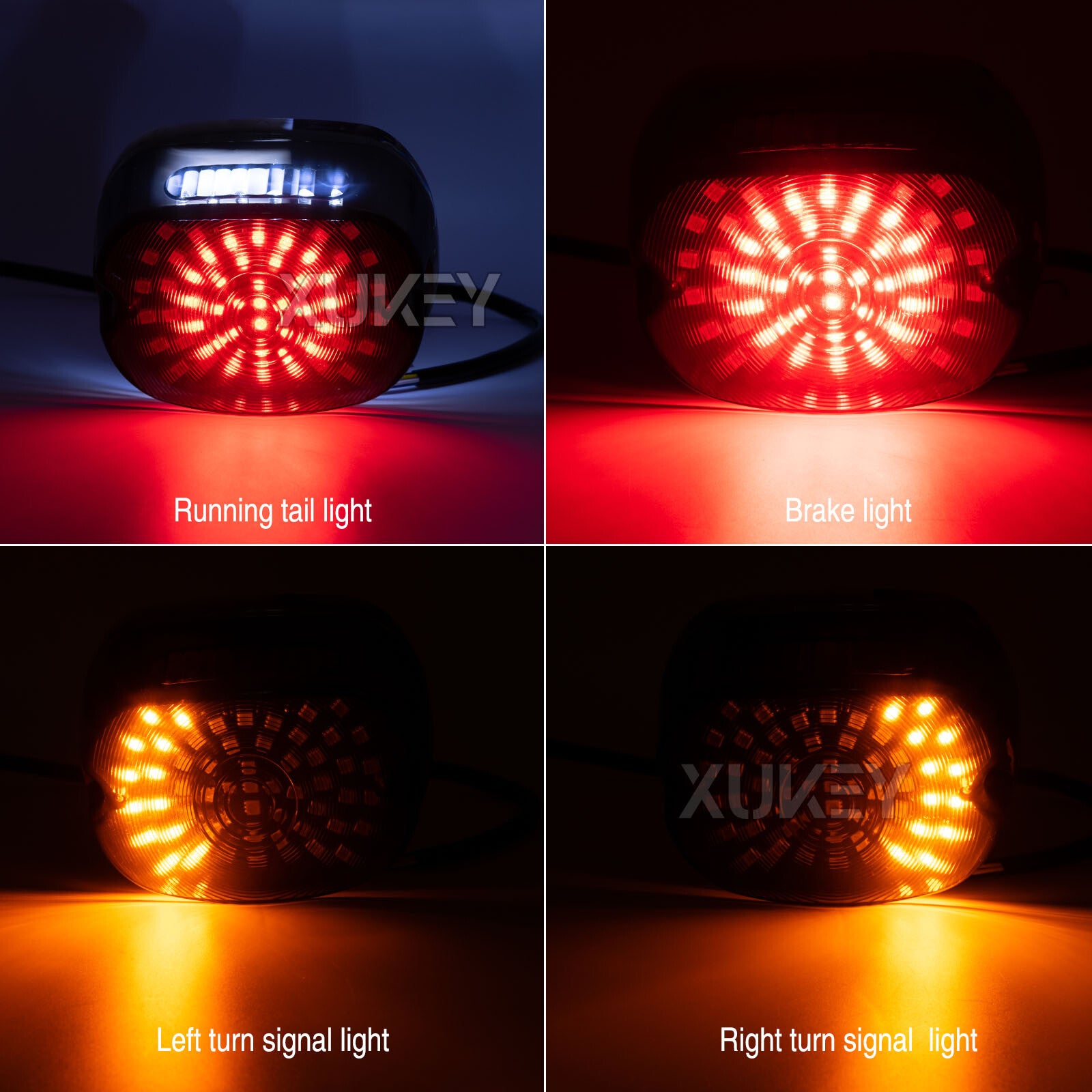 LED Rear Tail Light Brake Smoke for Harley Touring Dyna Glide Softail Sportster