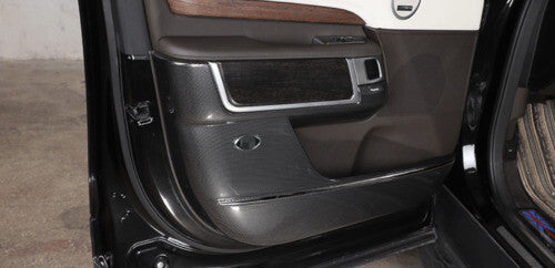 Inner Door Carbon Fiber Panel Cover Anti-Kick for Land Rover Discovery 2017-2023