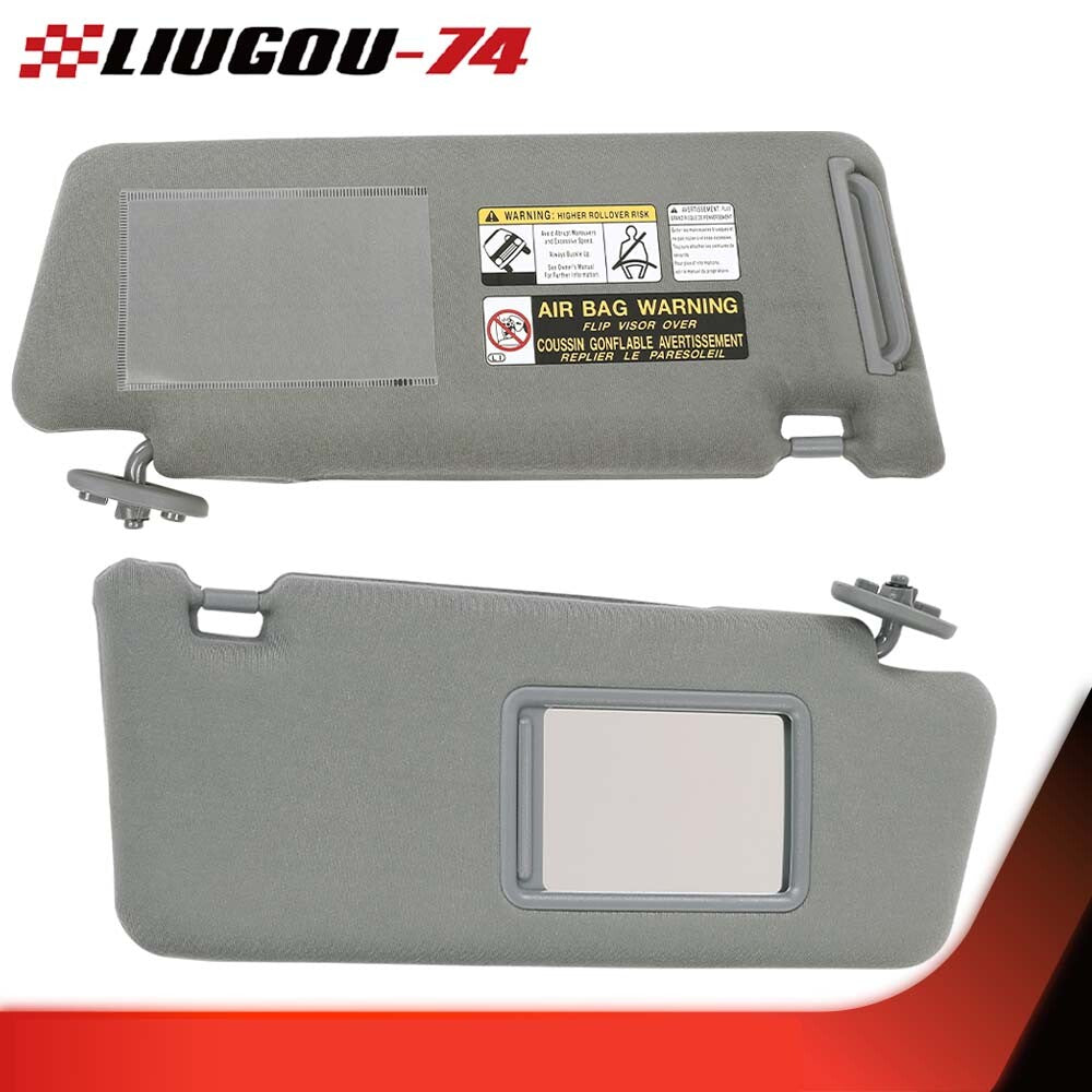 Suitable for 2005-2015 for Toyota Tacoma sun visor 2-piece set, driver and passenger side, grey.